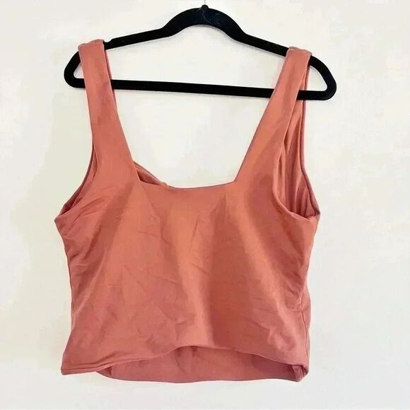 Andie Swim The Siren Tank -Glossy Eco Nylon -Clay Women’s Small - Picture 4 of 7